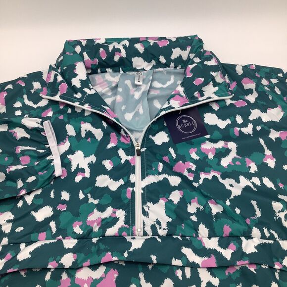 The Bubble Womens Poncho‎ Lefty Hooded Jacket Green Size Medium NWT - Picture 5 of 12